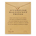 accomplish magnificent things bee necklace, gold dipped