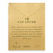 cat lover reminder necklace with gold dipped best friend heart