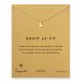 best aunt happy heart necklace, gold dipped