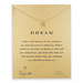 dream wishbone necklace, gold dipped