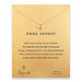 free spirit reminder necklace with gold dipped dragonfly