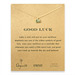 good luck elephant necklace, gold dipped