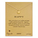 happy buddha necklace, gold dipped