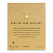 hear me roar! royal lion necklace, gold dipped
