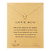 love bug ladybug necklace, gold dipped