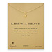 life's a beach starfish necklace, gold dipped