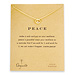 peace sign necklace, gold dipped