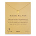 make waves smooth sailboat necklace, gold dipped