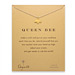 queen bee reminder necklace with gold dipped honey bee