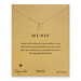 music reminder necklace with gold dipped lyre