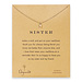 sister teeny angel wings necklace, gold dipped