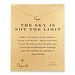 the sky is not the limit reminder necklace with gold dipped airplane
