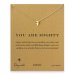 you are mighty pyramid necklace, gold dipped