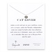 cat lover reminder necklace with sterling silver best friend heart