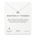 birthday wishes ribbon bow necklace, sterling silver