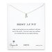 best aunt happy heart necklace, sterling silver