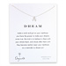 dream wishbone necklace, sterling silver