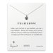 fearless! flower skull necklace, sterling silver