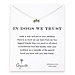 in dogs we trust dog bone necklace, sterling silver