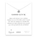 good luck elephant necklace, sterling silver