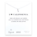 I love california necklace, sterling silver