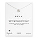 luck four leaf clover necklace, sterling silver