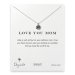love you mom rose necklace, sterling silver