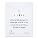 sister wishbone necklace, sterling silver