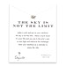 the sky is not the limit reminder necklace with sterling silver airplane