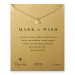 make a wish elephant necklace, gold dipped