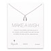 make a wish large wishbone necklace, sterling silver