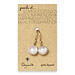 gold dipped large white pearl wire hook earrings