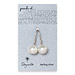 sterling silver large white pearl wire hook earrings