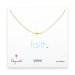 small sideways cross necklace, gold dipped