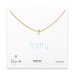 small cross necklace, gold dipped