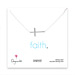 large sideways cross necklace, sterling silver