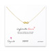 infinite love necklace, gold dipped