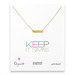 keep it simple gold dipped bar necklace