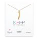 keep it simple gold dipped necklace with large horn