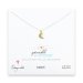 sparkle moon necklace with gold dipped charm on sterling silver chain