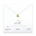 sparkle heart necklace with gold dipped charm on sterling silver chain