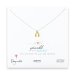 sparkle wishbone necklace with gold dipped charm on sterling silver chain