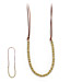 100 good wishes teak leather necklace, mixed metal beads