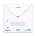 3 wishes rose gold dipped stardust bead necklace on gold dipped chain
