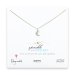 sparkle moon necklace with sterling silver charm on gold dipped chain