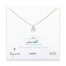 sparkle wishbone necklace with sterling silver charm on gold dipped chain