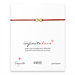 small infinite love bracelet on red irish linen, gold dipped