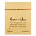 three wishes stardust bead bracelet on burnt orange irish linen, rose gold dipped