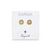karma diamond gold dipped stud earrings