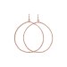 always beautiful sparkle hoop earrings, rose gold dipped